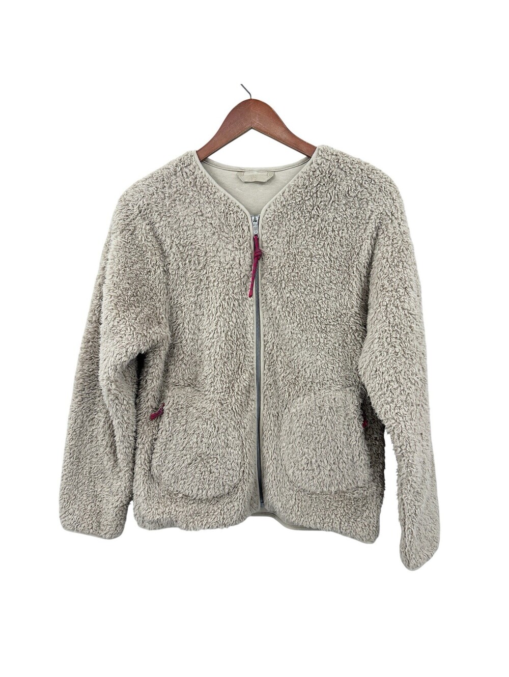 LULULEMON Jacket Oh So Sherpa Full Zip Tan Fleece LW3ECJS Womens 6 X870